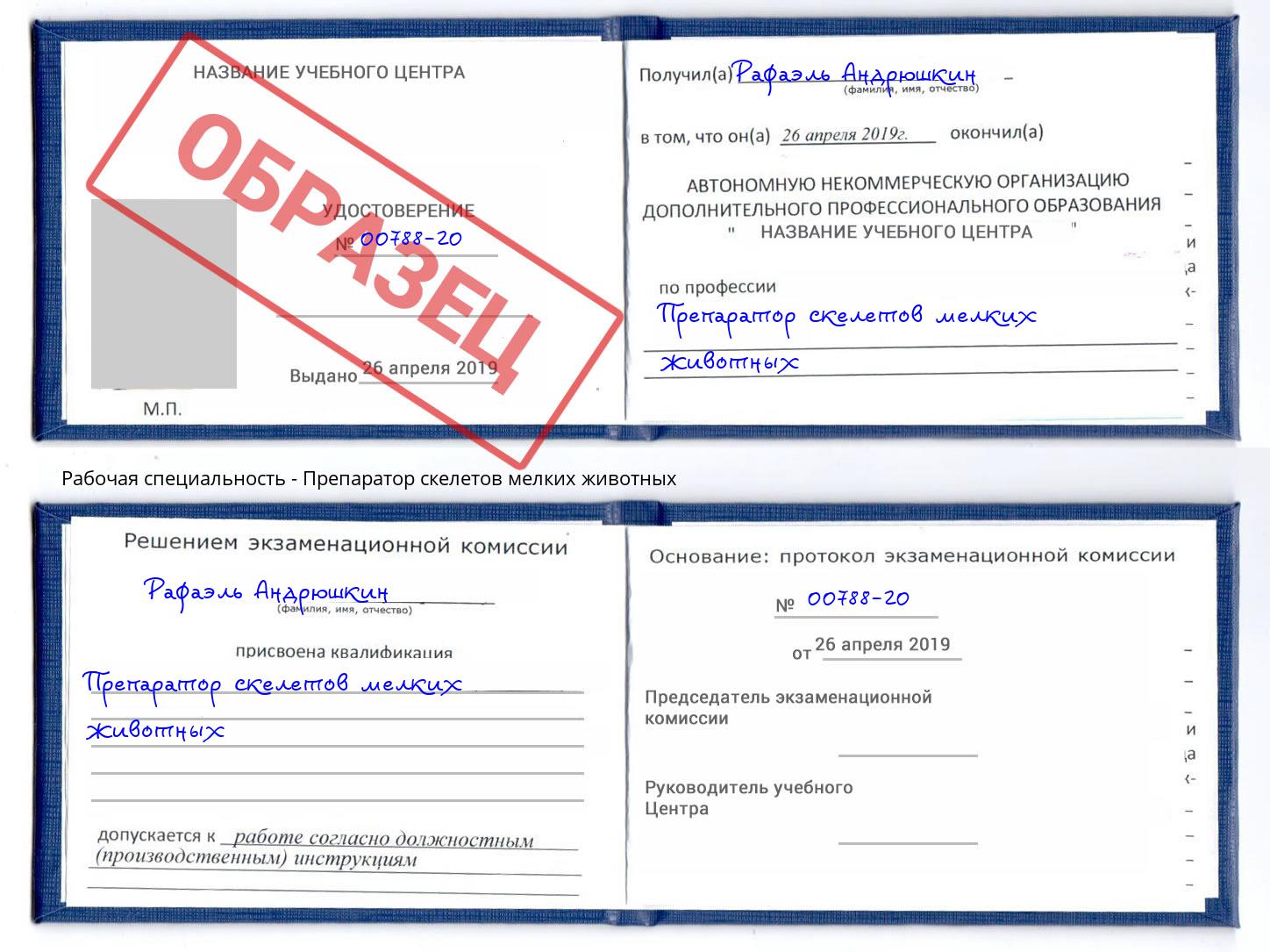 Препаратор скелетов мелких животных Павловский Посад