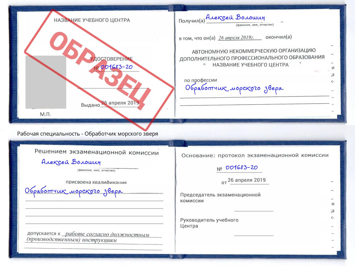 Обработчик морского зверя Павловский Посад